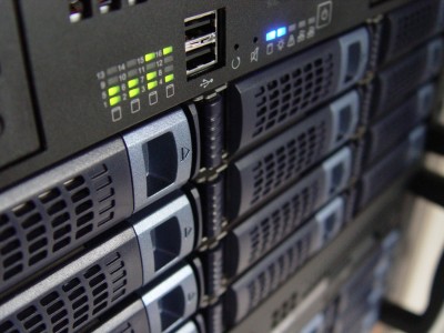 A stack of servers