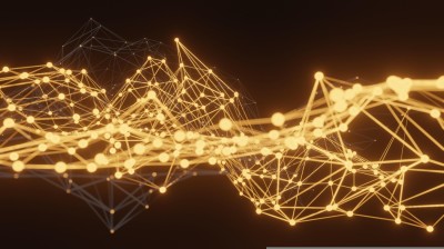 A series of interconnected lights